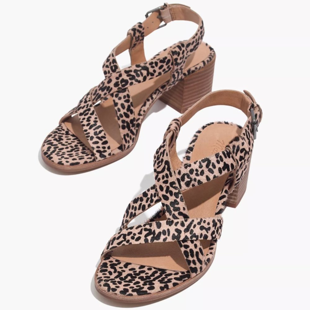 Madewell | Cheetah Spotted Heeled Sandals